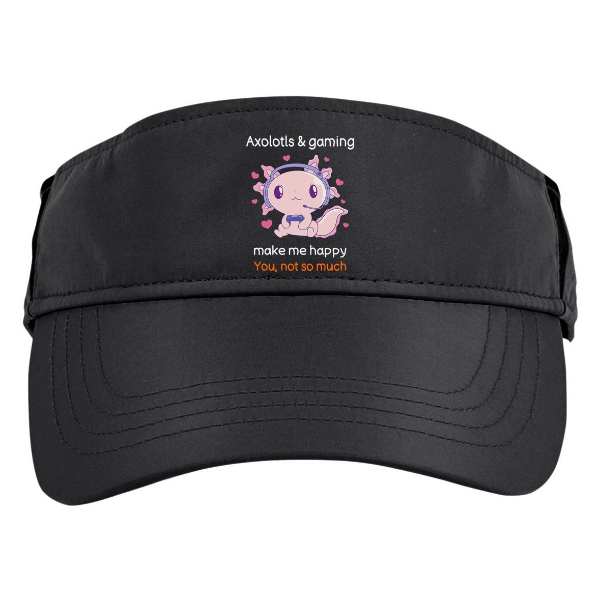 Axolotl Gamer Shirt Funny Video Gaming Sarcastic Axolotl  Adult Drive Performance Visor