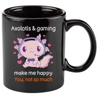 Axolotl Gamer Shirt Funny Video Gaming Sarcastic Axolotl  11oz C Handle Ceramic Mug