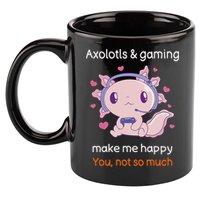Axolotl Gamer Shirt Funny Video Gaming Sarcastic Axolotl  11oz C Handle Ceramic Mug