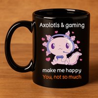 Axolotl Gamer Shirt Funny Video Gaming Sarcastic Axolotl  11oz C Handle Ceramic Mug