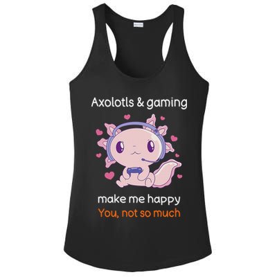 Axolotl Gamer Shirt Funny Video Gaming Sarcastic Axolotl  Ladies PosiCharge Competitor Racerback Tank