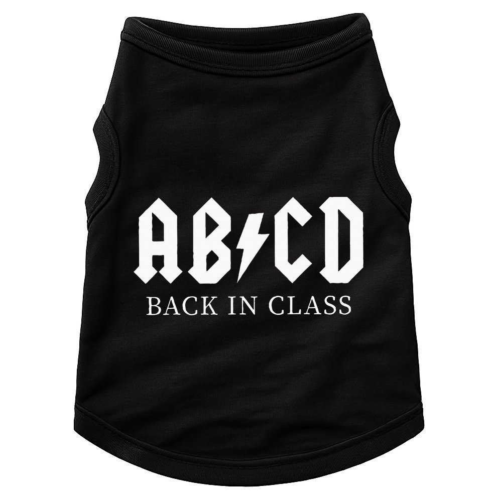 Abcd Back In Class Doggie Tank