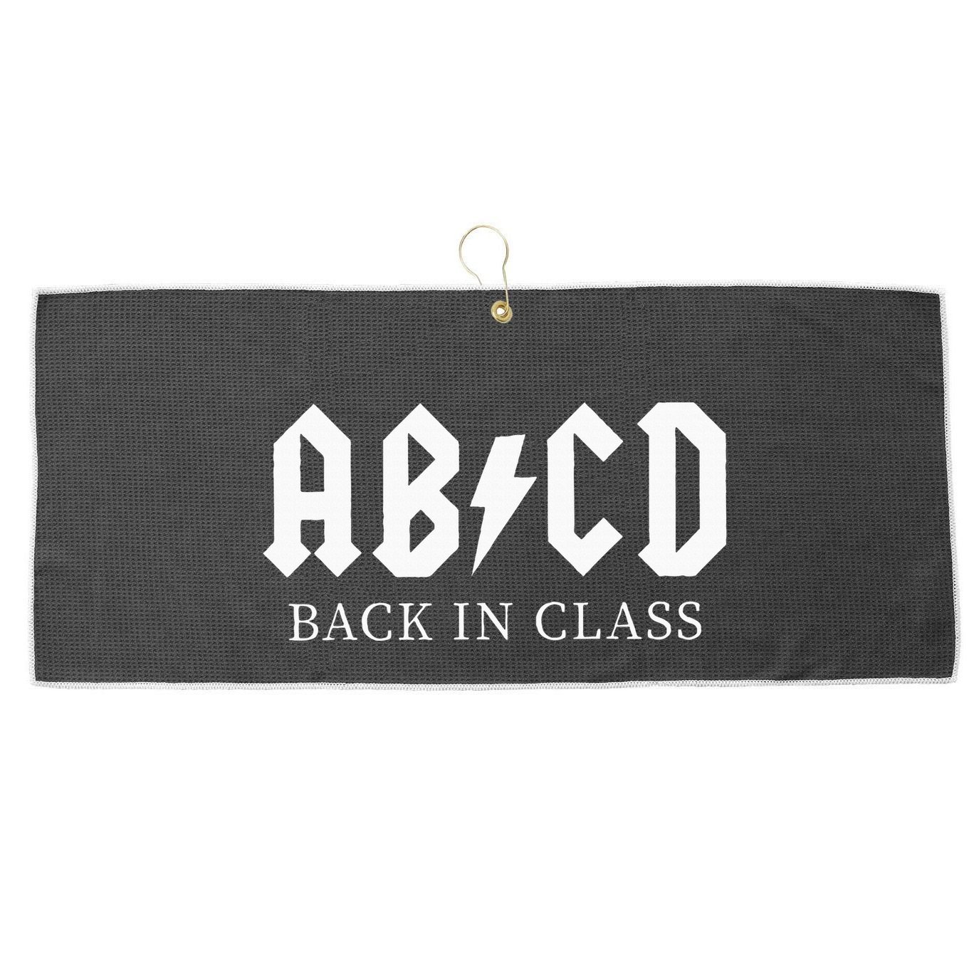 Abcd Back In Class Large Microfiber Waffle Golf Towel