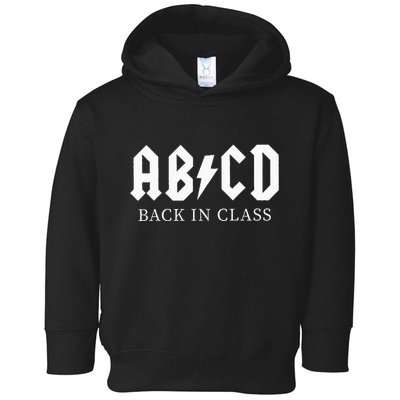 Abcd Back In Class Toddler Hoodie