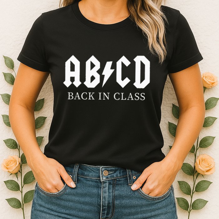 Abcd Back In Class Womens T-Shirt