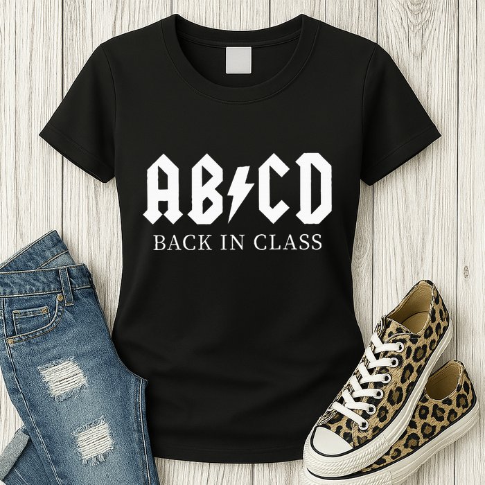 Abcd Back In Class Womens T-Shirt