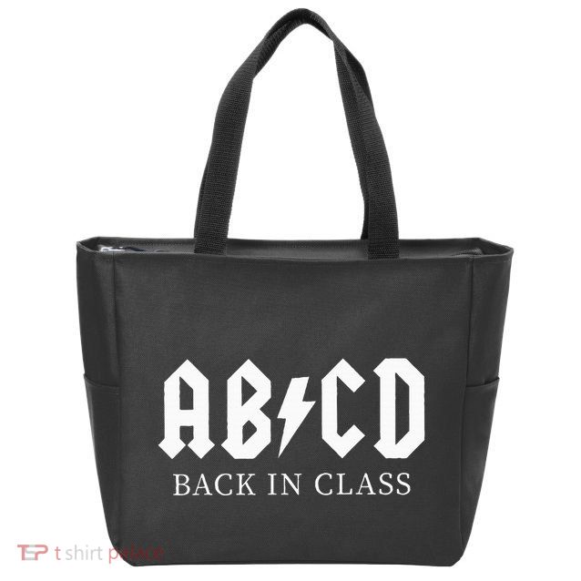 Abcd Back In Class Zip Tote Bag