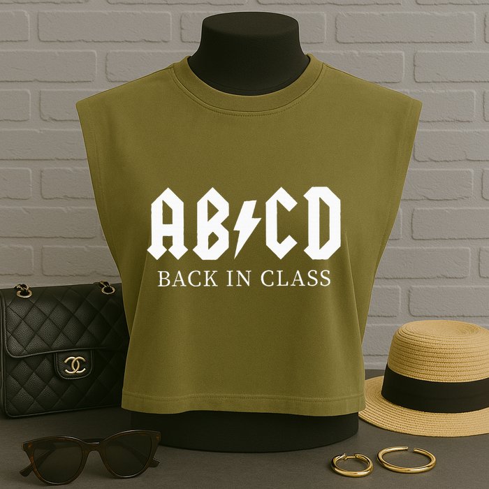 Abcd Back In Class Garment-Dyed Women's Muscle Tee