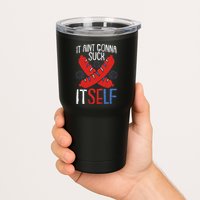 Aint Gonna Suck Itself 4th Of July Funny Sausage Patriotic Tumbler