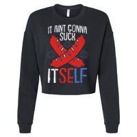 Aint Gonna Suck Itself 4th Of July Funny Sausage Patriotic Cropped Pullover Crew