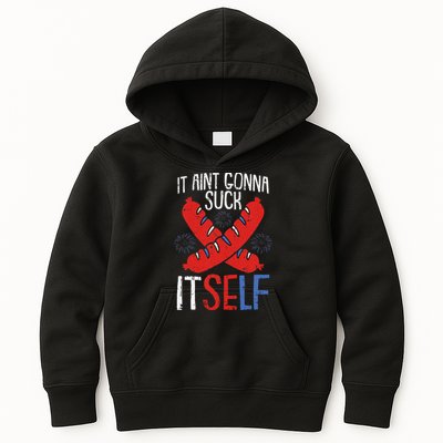 Aint Gonna Suck Itself 4th Of July Funny Sausage Patriotic Kids Hoodie