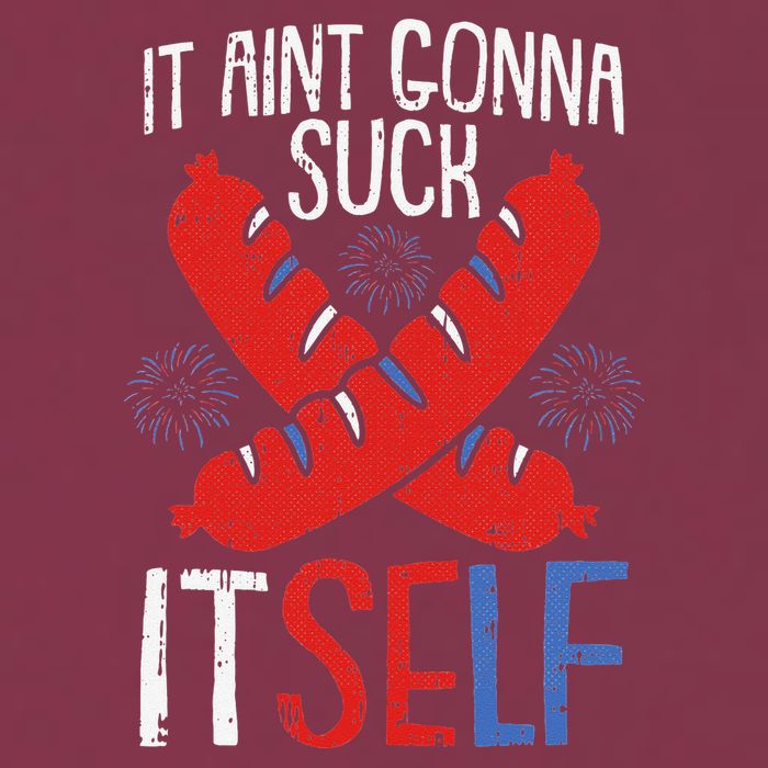 Aint Gonna Suck Itself 4th Of July Funny Sausage Patriotic 16oz Travel Tumbler