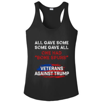 All Gave Some Gave All One Had Bone Spurs Veterans Against Trump Ladies PosiCharge Competitor Racerback Tank