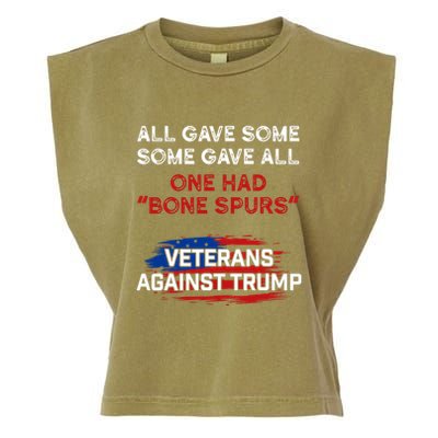 All Gave Some Gave All One Had Bone Spurs Veterans Against Trump Garment-Dyed Women's Muscle Tee