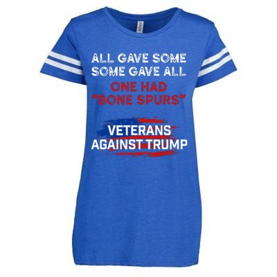 All Gave Some Gave All One Had Bone Spurs Veterans Against Trump Enza Ladies Jersey Football T-Shirt