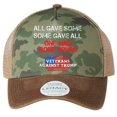 All Gave Some Gave All One Had Bone Spurs Veterans Against Trump Legacy Tie Dye Trucker Hat