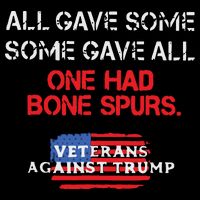 All Gave Some Gave All One Had Bone Spurs Veterans Against Trump USA-Made Doggie Bandana