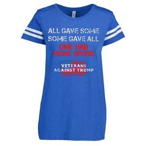 All Gave Some Gave All One Had Bone Spurs Veterans Against Trump Enza Ladies Jersey Football T-Shirt