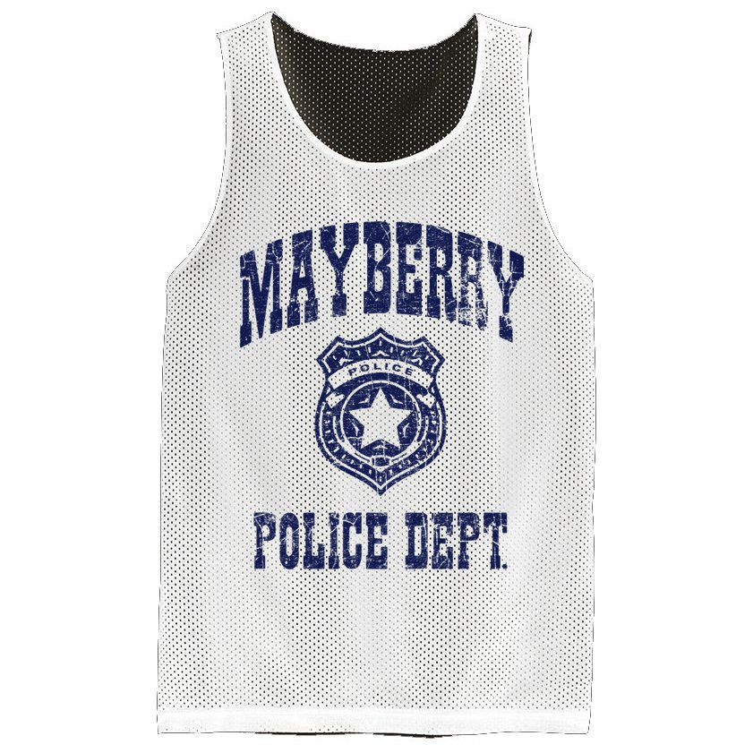 Mayberry Police Mesh Reversible Basketball Jersey Tank