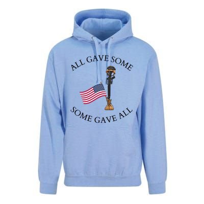 All Gave Some Gave All Memorial Labor Day Patriot American Flag Unisex Surf Hoodie