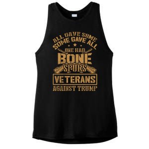 All Gave Some Some Gave All One Had Bone Spurs Veterans Against Trump Ladies PosiCharge Tri-Blend Wicking Tank