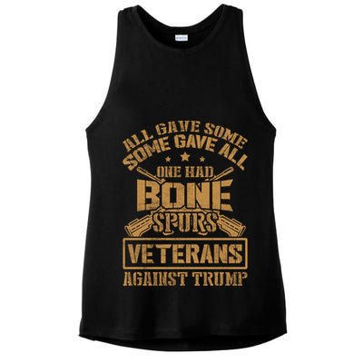 All Gave Some Some Gave All One Had Bone Spurs Veterans Against Trump Ladies PosiCharge Tri-Blend Wicking Tank