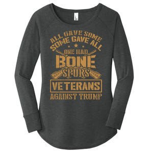 All Gave Some Some Gave All One Had Bone Spurs Veterans Against Trump Women's Perfect Tri Tunic Long Sleeve Shirt