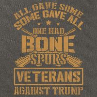 All Gave Some Some Gave All One Had Bone Spurs Veterans Against Trump Cotton Canvas Backpack