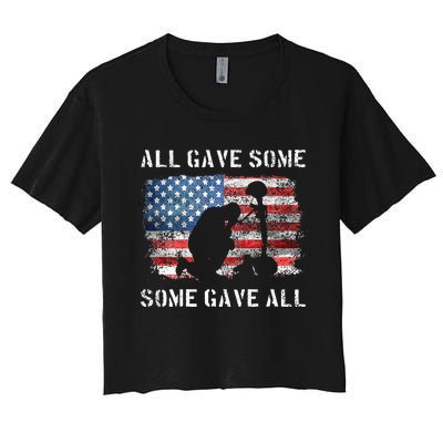 All Gave Some Some Gave All I Veteran & Memorials Day Women's Crop Top Tee