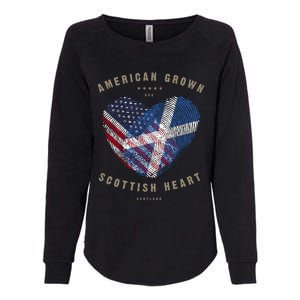 American Grown Scottish Heart Love Scotland Flag Gift Womens California Wash Sweatshirt