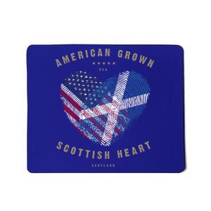 American Grown Scottish Heart Love Scotland Flag Gift Mousepad