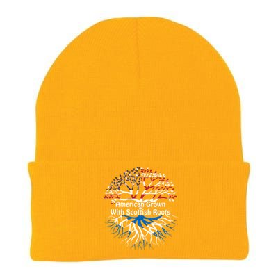 American Grown Scottish Roots Heritage Pride Gift Knit Cap Winter Beanie