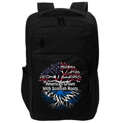 American Grown Scottish Roots Heritage Pride Gift Impact Tech Backpack