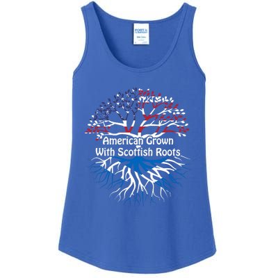 American Grown Scottish Roots Heritage Pride Gift Ladies Essential Tank