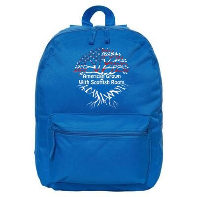 American Grown Scottish Roots Heritage Pride Gift 16 in Basic Backpack