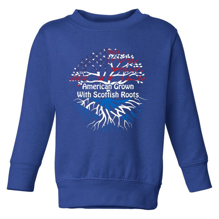 American Grown Scottish Roots Heritage Pride Gift Toddler Sweatshirt