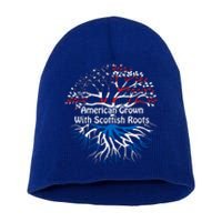 American Grown Scottish Roots Heritage Pride Gift Short Acrylic Beanie