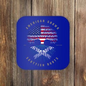 American Grown Scottish Roots Scotland Flag Gift Coaster