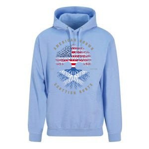 American Grown Scottish Roots Scotland Flag Gift Unisex Surf Hoodie