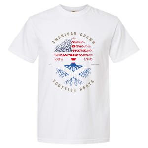 American Grown Scottish Roots Scotland Flag Gift Garment-Dyed Heavyweight T-Shirt