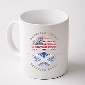 American Grown Scottish Roots Scotland Flag Gift Coffee Mug