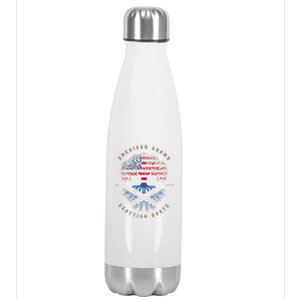 American Grown Scottish Roots Scotland Flag Gift Stainless Steel Insulated Water Bottle