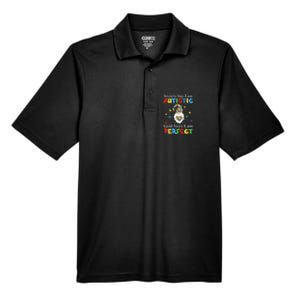 Autism Gnome Society Say I'm Autistic God Says I'm Perfect Men's Origin Performance Pique Polo