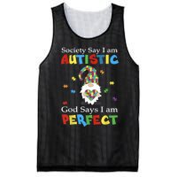 Autism Gnome Society Say I'm Autistic God Says I'm Perfect Mesh Reversible Basketball Jersey Tank