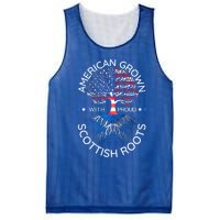 American Grown Scottish Roots Scotland Usa Heritage Tree Gift Mesh Reversible Basketball Jersey Tank