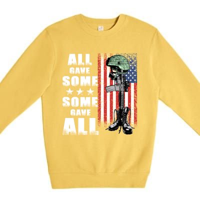 All Gave Some Some Gave All Battlefield Cross Gift Premium Crewneck Sweatshirt