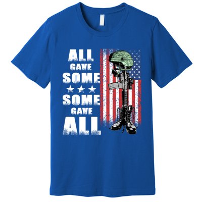 All Gave Some Some Gave All Battlefield Cross Gift Premium T-Shirt