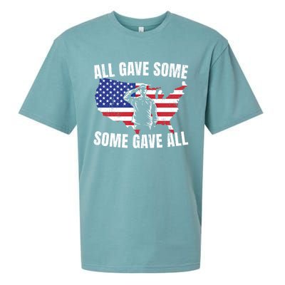 All Gave Some Some Gave All Funny Gift Sueded Cloud Jersey T-Shirt