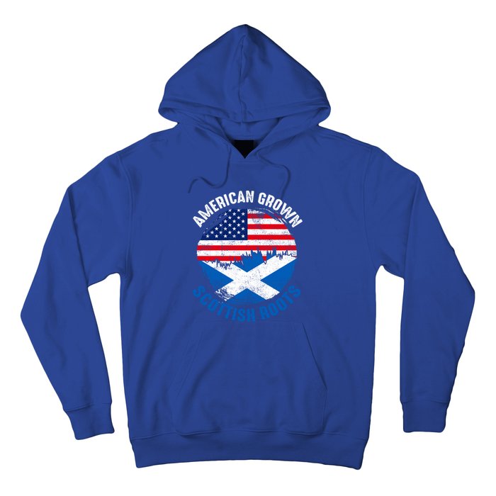 American Grown Scottish Roots Vintage Flags Gift Hoodie