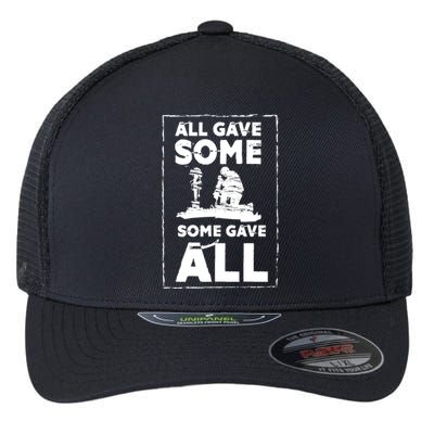 All Game Some Some Gave All Funny Gift Cool Military Patriotic Gift Flexfit Unipanel Trucker Cap